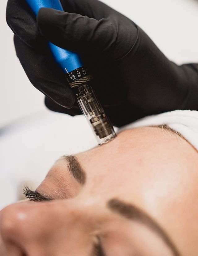 woman getting a facial